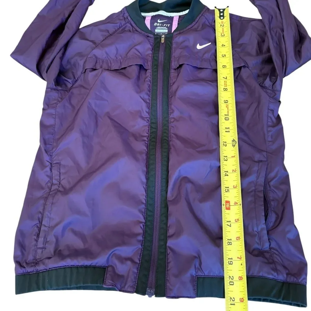 Nike Sphere Dri Fit Running Bomber Jacket Womens Size Small Purple